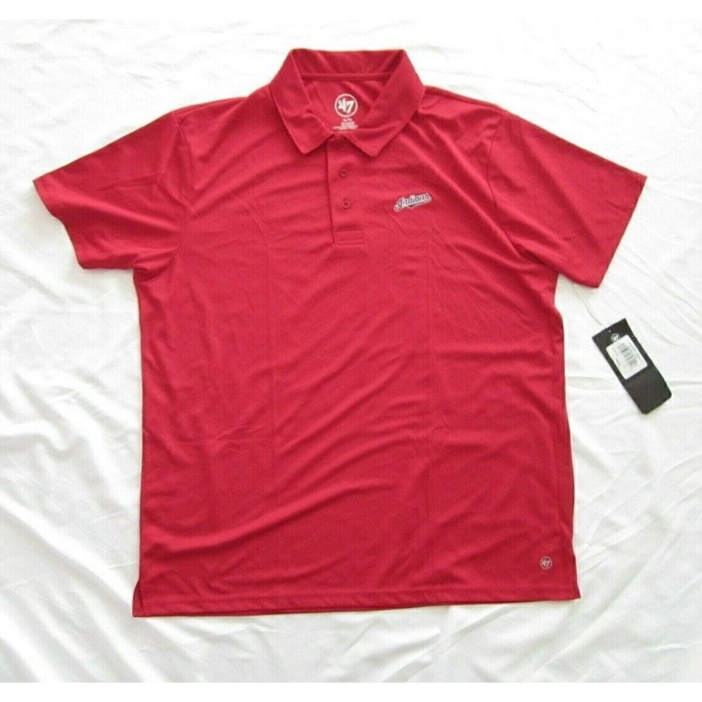 New W/ Defect 47 Ace Cleveland Indians Discontinued Logo Polo Shirt Sz XL - Picture 1 of 9